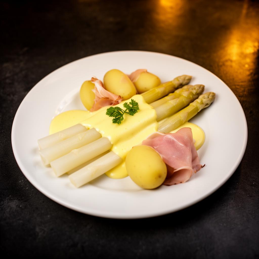 Frischer Spargel Gericht Restaurant Eschenbach